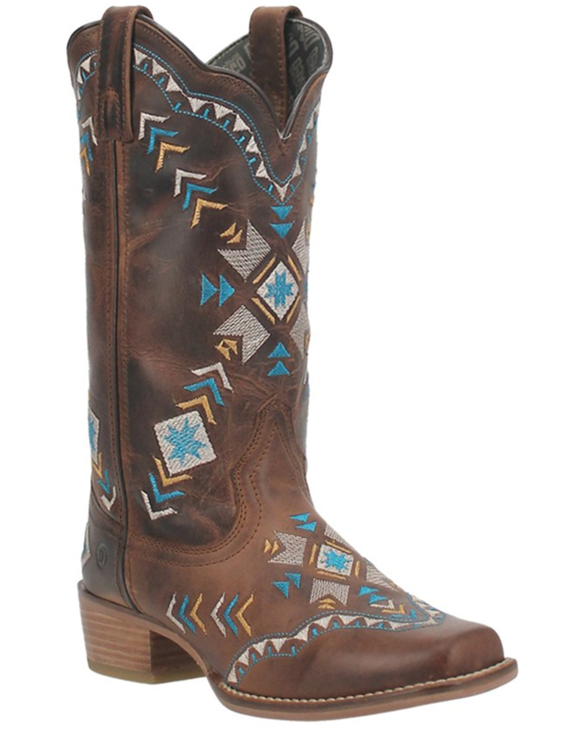 Dingo Women s Mesa Southwestern Embroidered Pull On Western Boots Square Toe Pueblo Mall