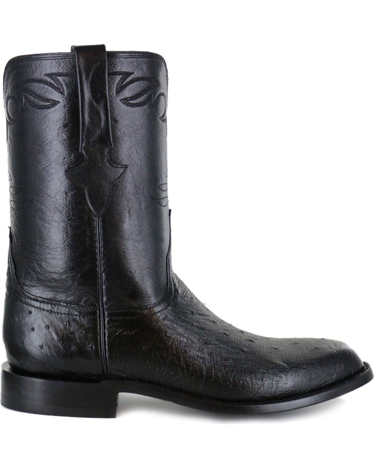 Lucchese Men's Ward Smooth Ostrich Roper Boots Boot Barn