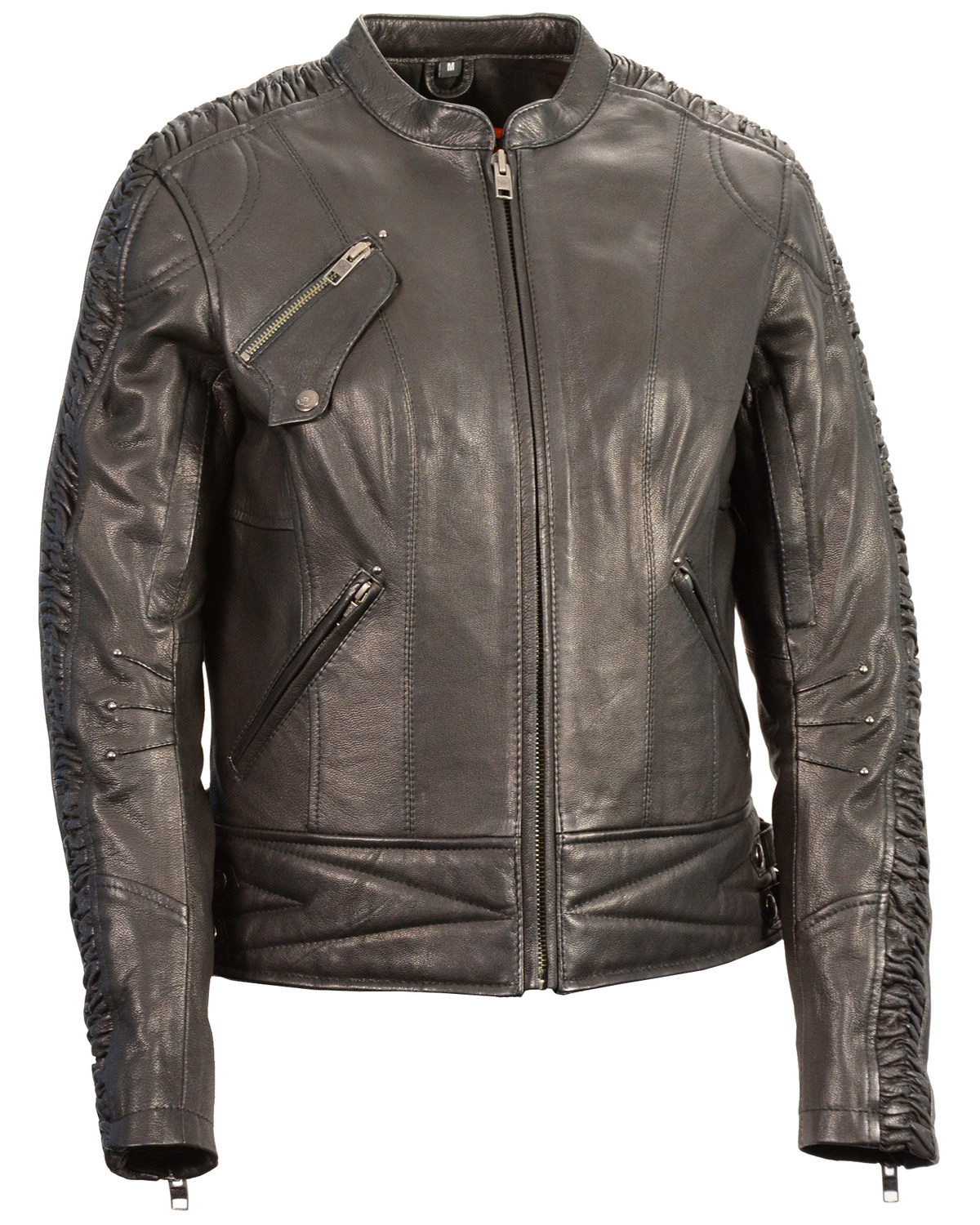 Milwaukee Leather Women's Crinkle Arm Lightweight Racer Jacket