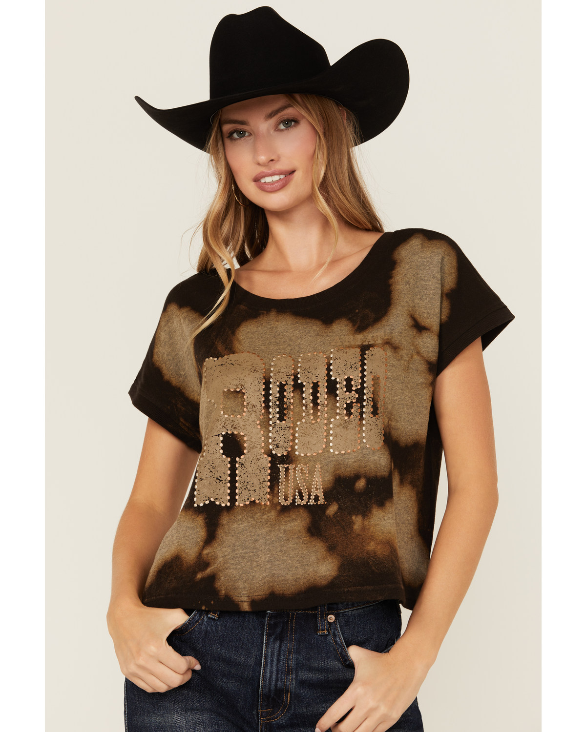 Ariat Women's Rodeo USA Bleached Short Sleeve Graphic Tee