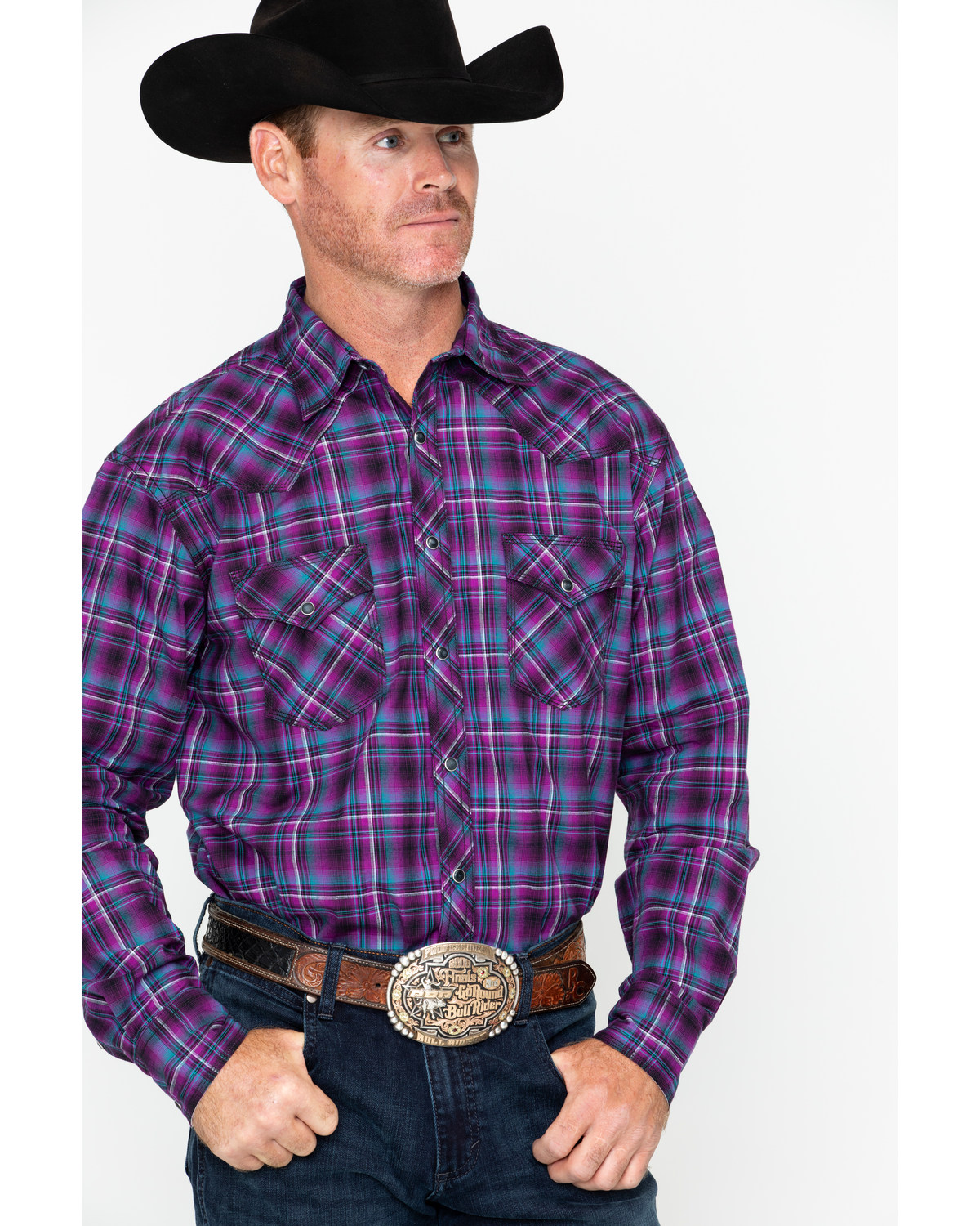 Wrangler purple shirt clearance