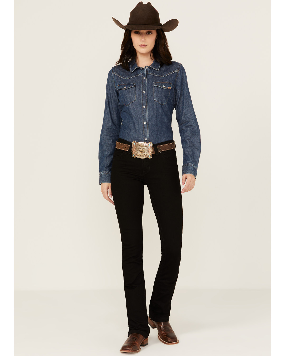 Kimes Ranch Women's Betty Black Modest Bootcut Stretch Denim Jeans