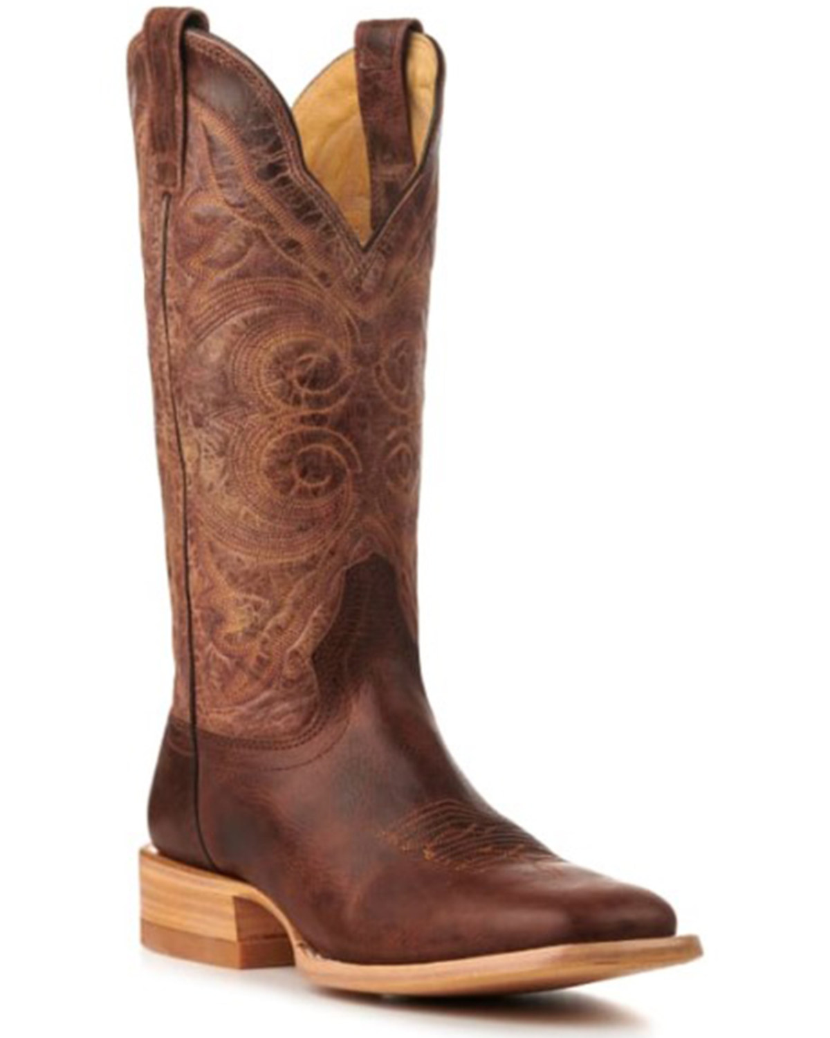 Hondo Boots Men's Cowhide Western - Broad Square Toe
