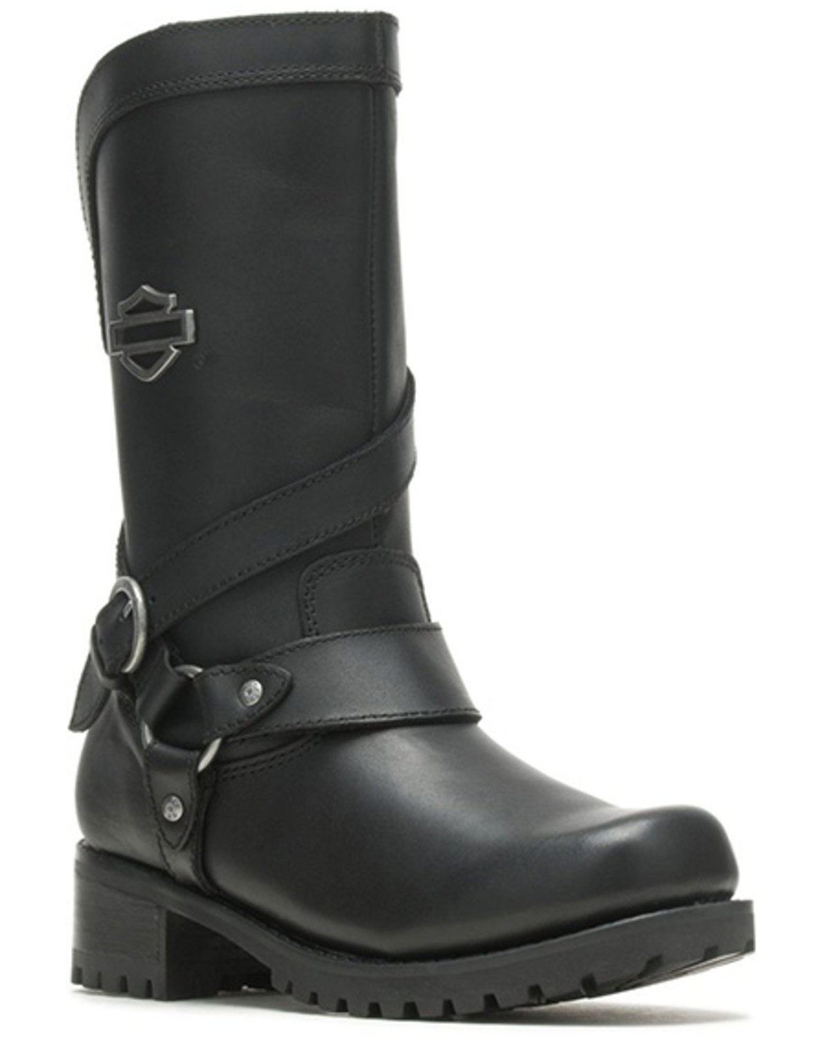 Round toe motorcycle boots top