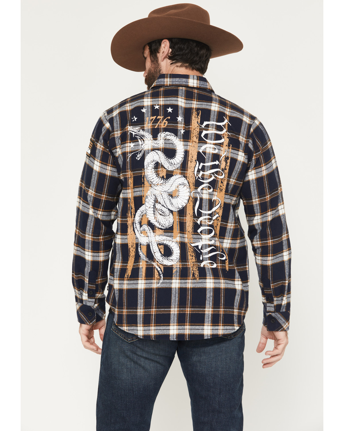 Howitzer Men's We The People Plaid Print Long Sleeve Button-Down Flannel Shirt