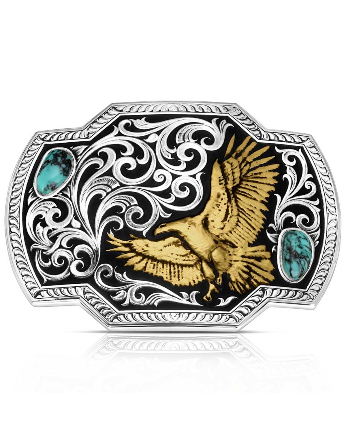 Montana Silversmiths Two-Toned Eagle Belt Buckle