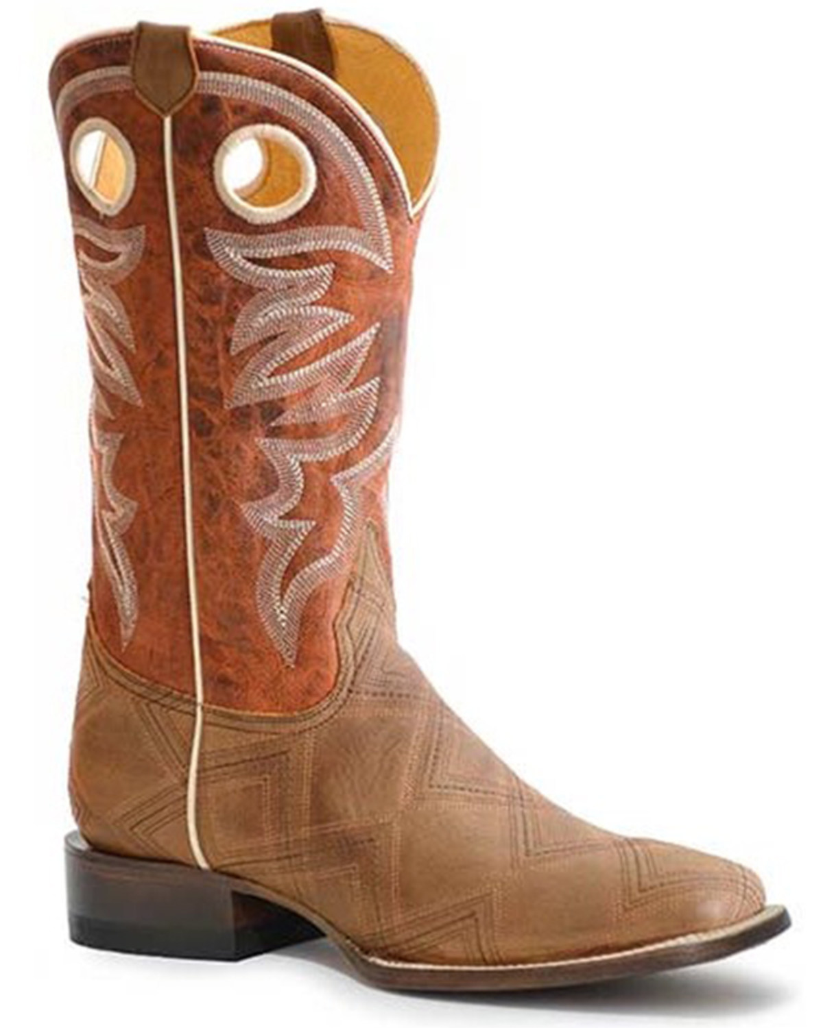 Roper Men's Garland Cowhide Full-Grain Western Boots - Square Toe