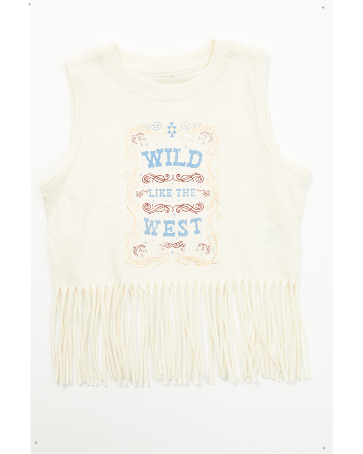 Shyanne Toddler Girls' Wild Like The West Fringe Graphic Tank Top