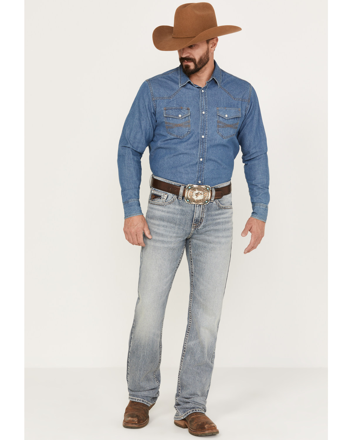 RANK 45® Men's Wild Horse Stackable Straight Stretch Denim Jeans