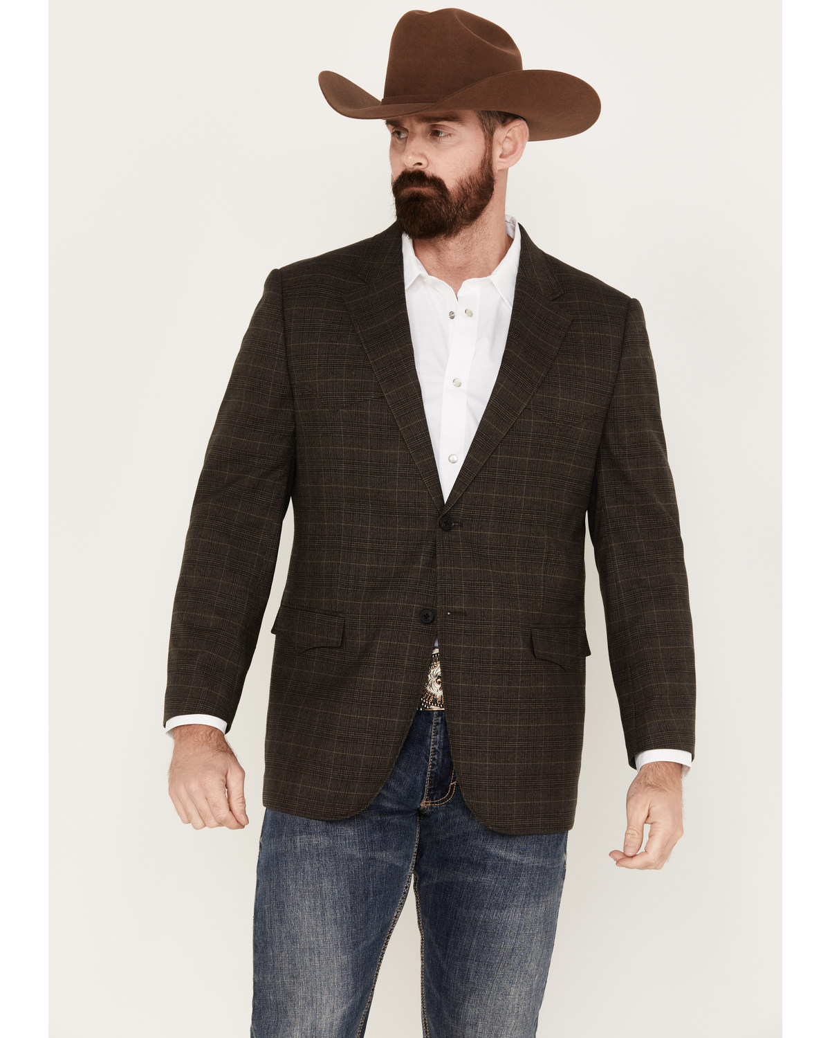 Cody James Men's Plaid Print Sportcoat