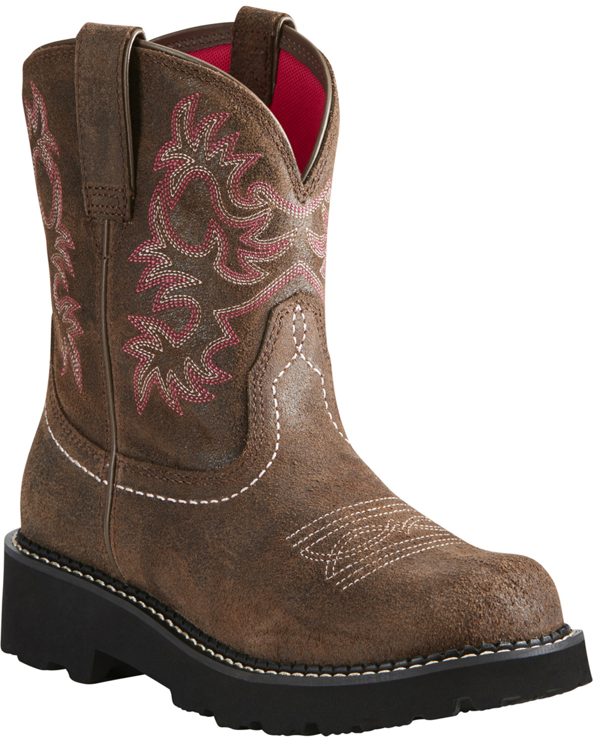 Stitching Cowgirl Boots - Round Toe 