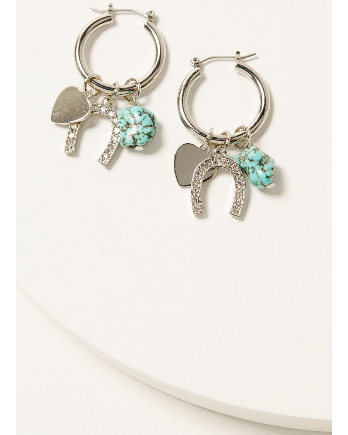 Shyanne Women's Dangle Charm Hoop Earrings