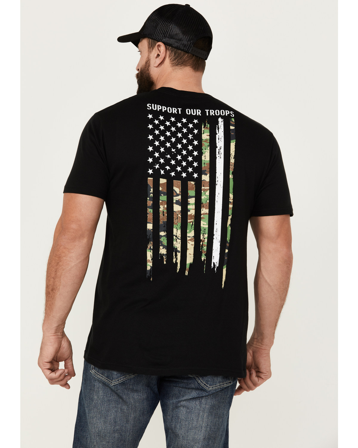 Howitzer Men's Flag Camo Shirt Sleeve Graphic T-Shirt