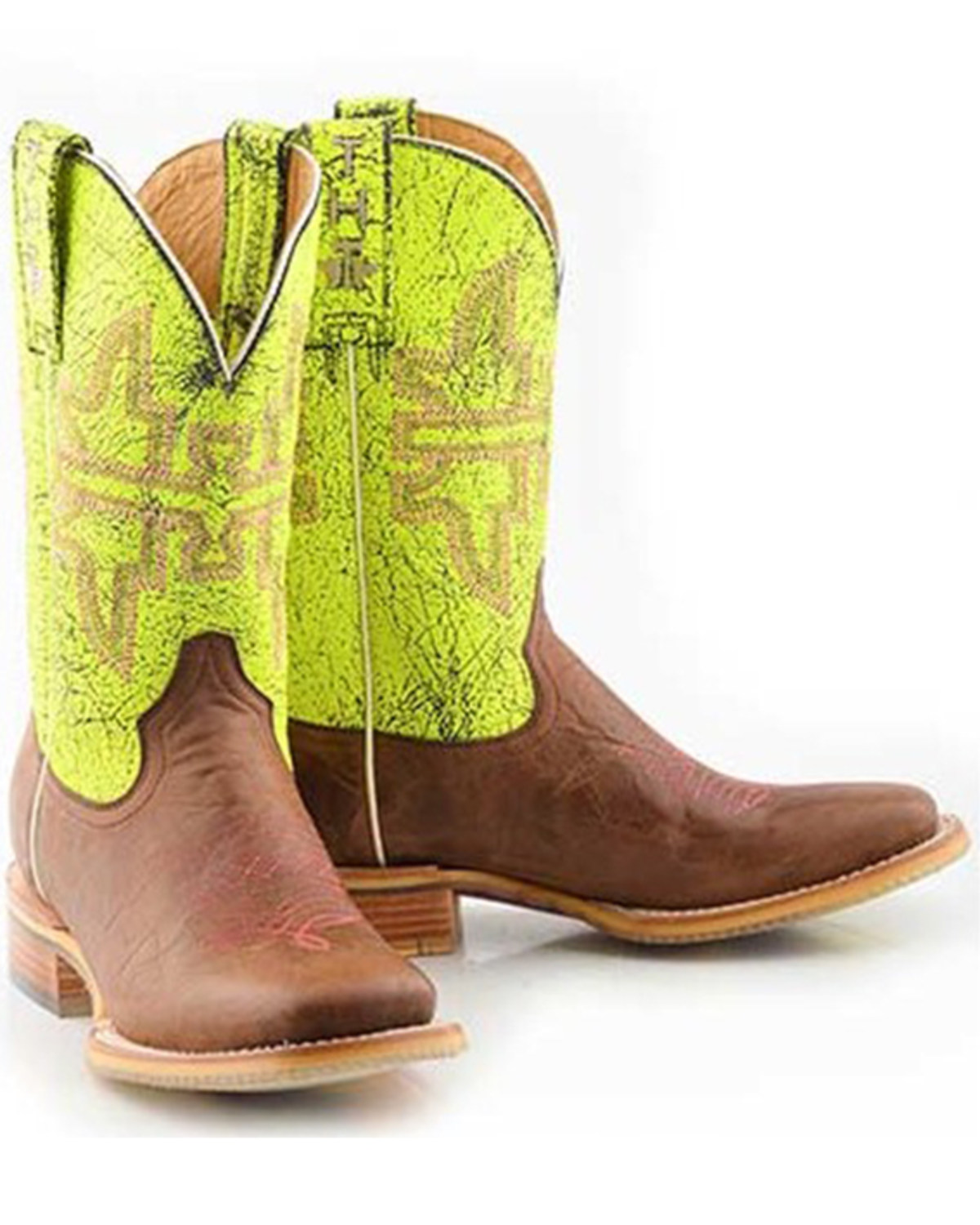 Tin Haul Women's Neon Glow Western Boots - Broad Square Toe