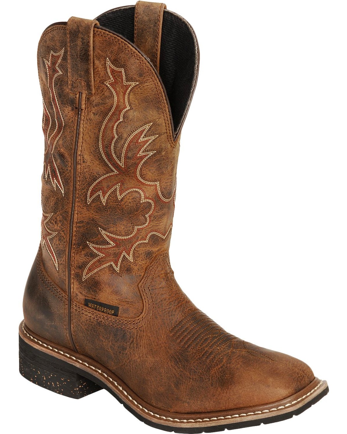 western square toe work boots