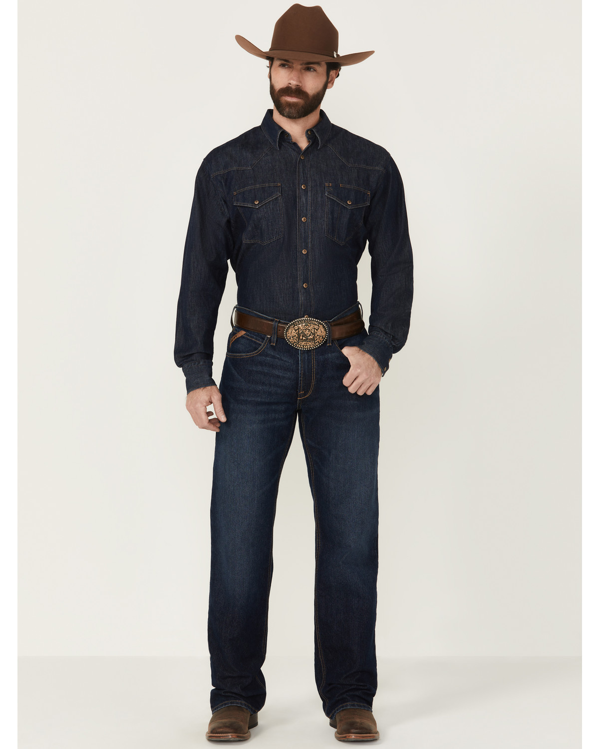 Ariat Men's M4 Sullivan Murphy Dark Wash Relaxed Bootcut Stretch Denim Jeans - Big