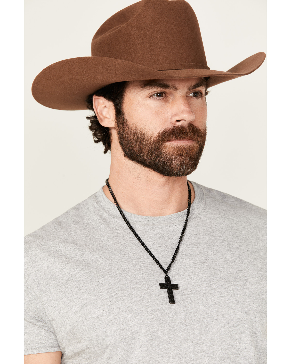 Cody James Men's Matte Cross Necklace