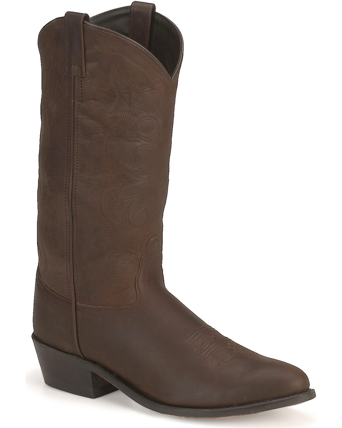 Old West Western Boots In Distressed Leather Medium Toe Boot Barn