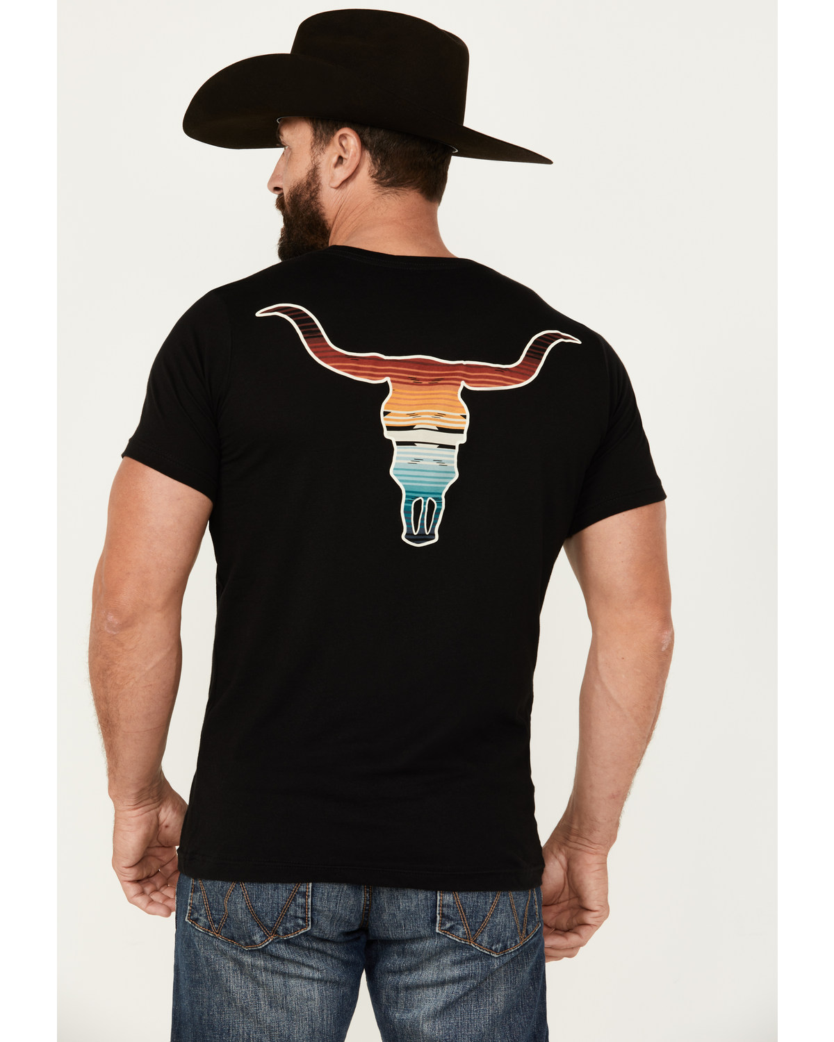 Pendleton Men's Saltillo Sunset Longhorn Short Sleeve Graphic T-Shirt