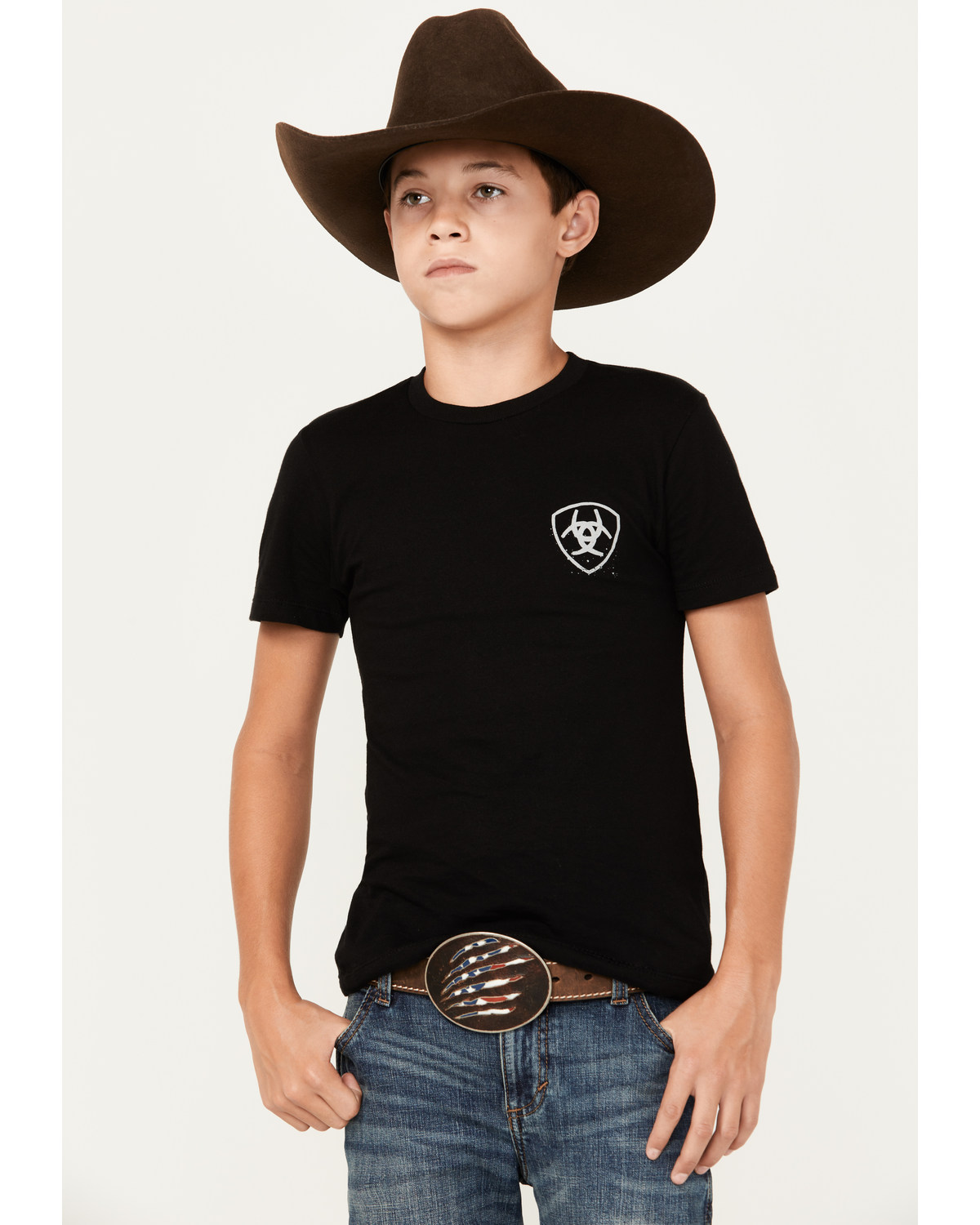 Ariat Boys' Cactus Flag Short Sleeve Graphic T-Shirt