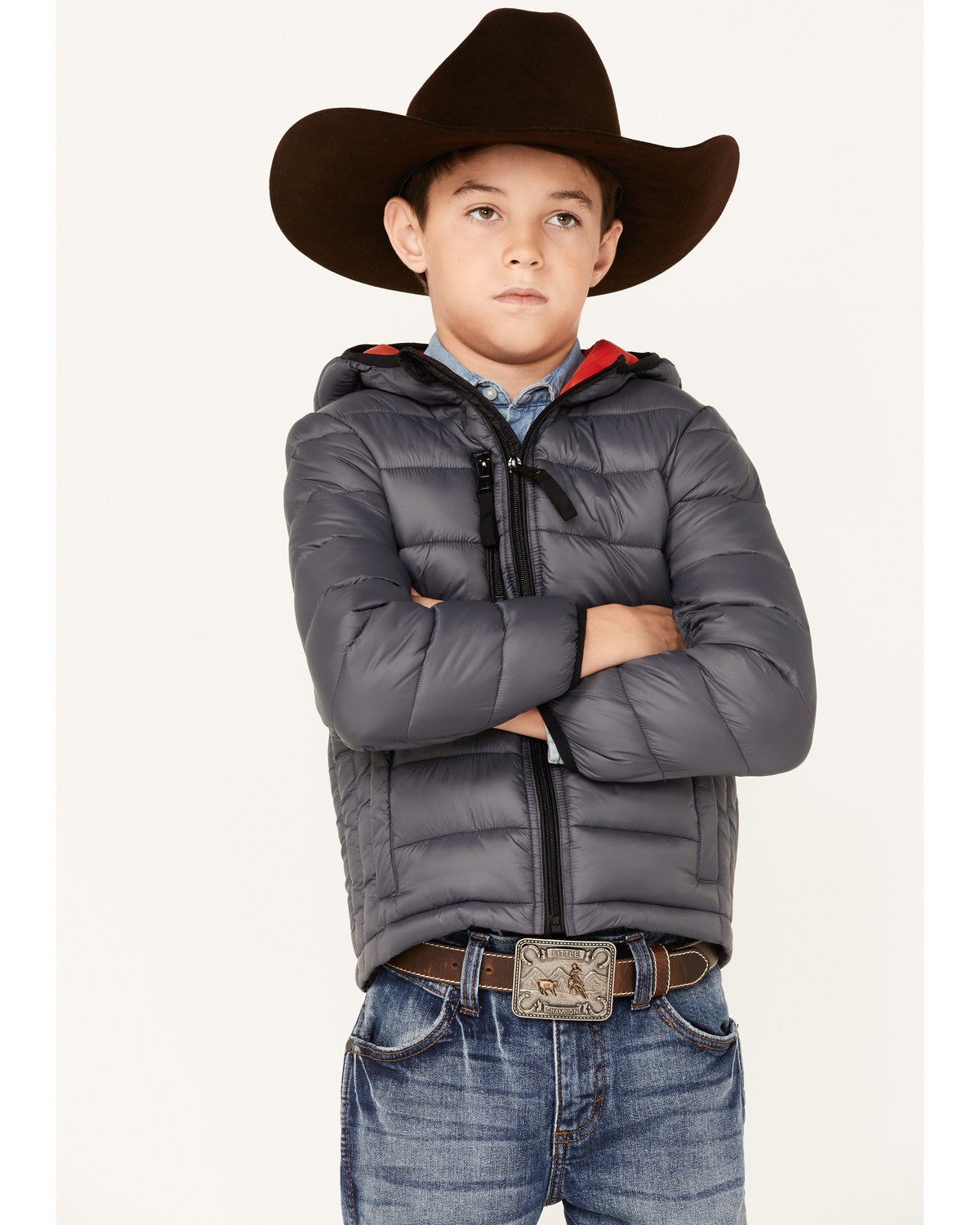 Urban Republic Boys' Grey Quilted 