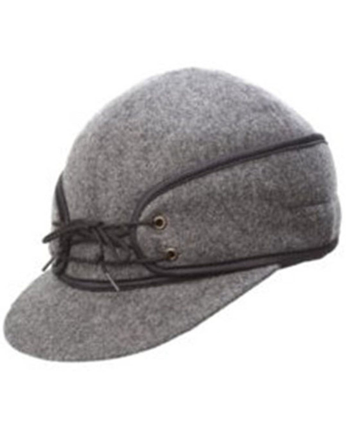 Crown Cap Men's Charcoal Wool Railroad 
