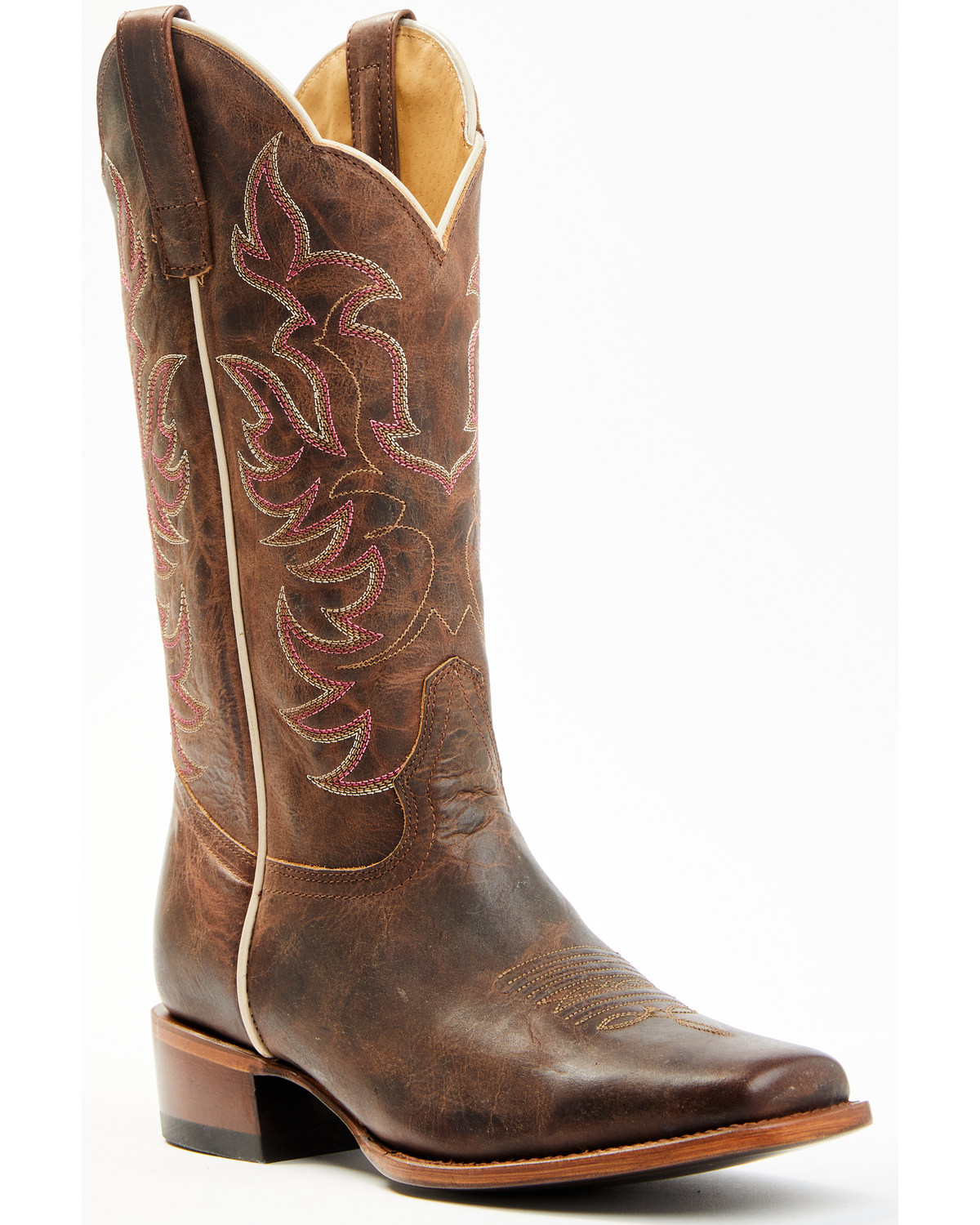 Shyanne Women's Cassidy Spice Combo Leather Western Boots - Square Toe