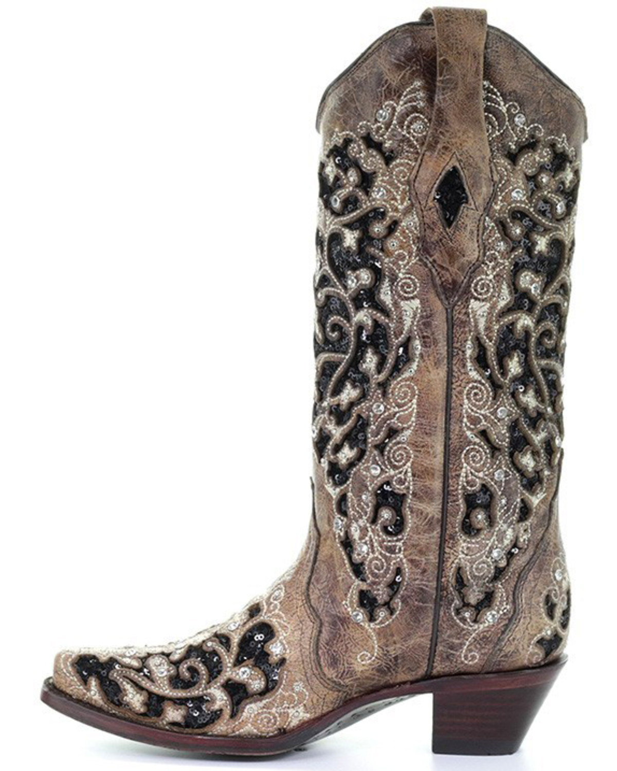 Corral Women's Floral Embroidered Western Boots Snip Toe Boot Barn