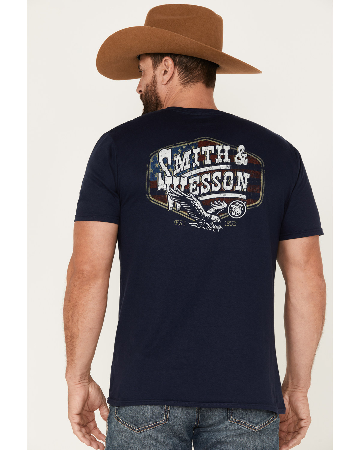 Smith & Wesson Men's Western Eagle Badge Short Sleeve Graphic T-Shirt