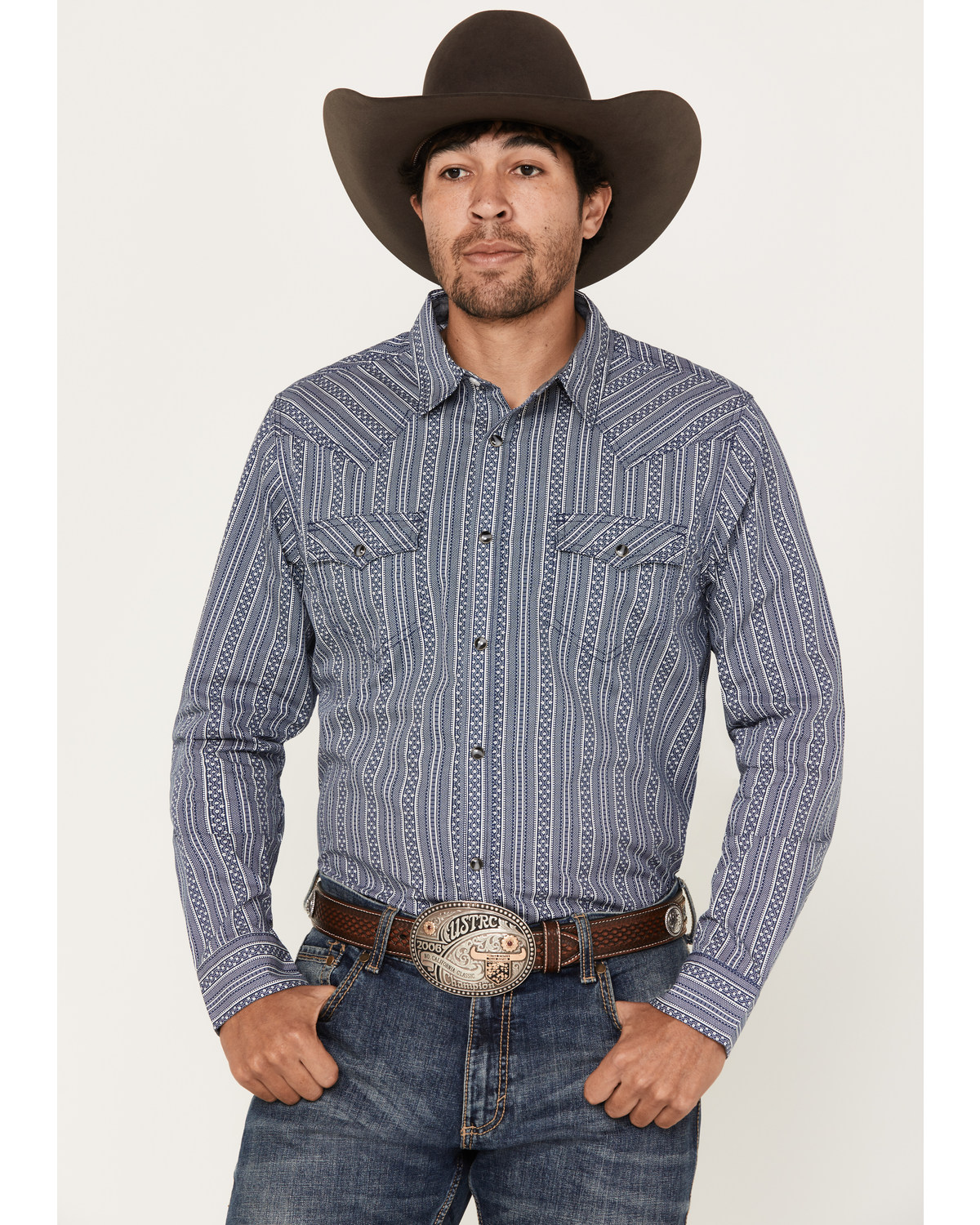 Cody James Men's Born N Raised Striped Long Sleeve Snap Western Shirt - Big & Tall