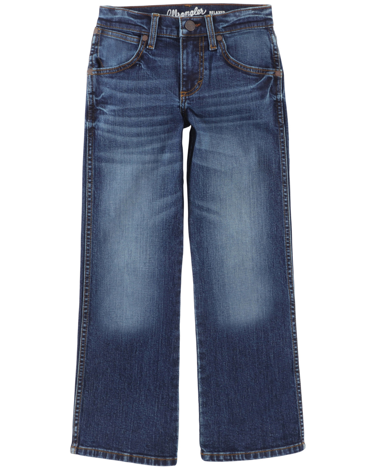 Wrangler Boys' Medium Wash Dellwood Relaxed Bootcut Stretch Jeans - Big