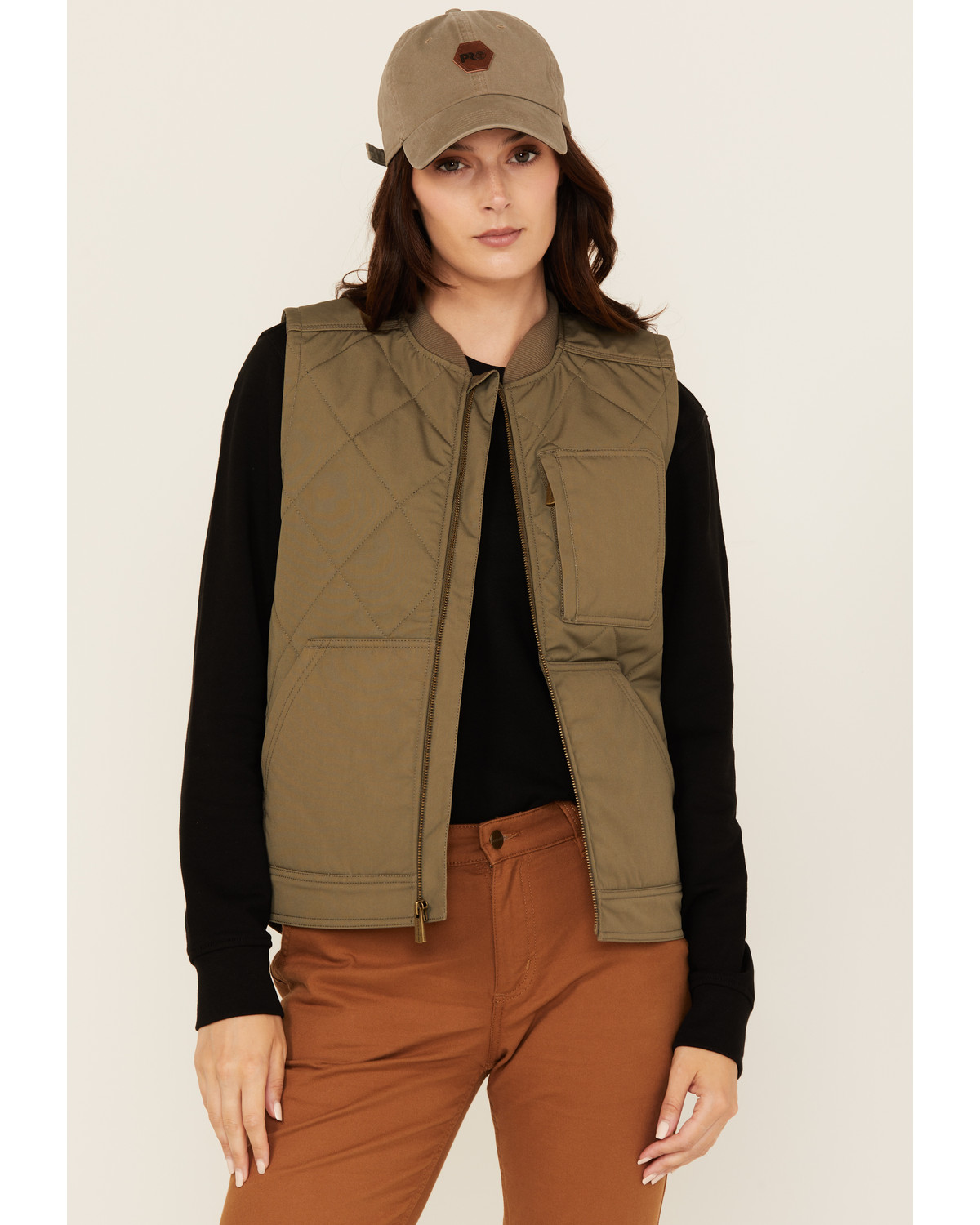 Lucky Brand Workwear Women's Tactical Insulated Canvas Quilted Vest