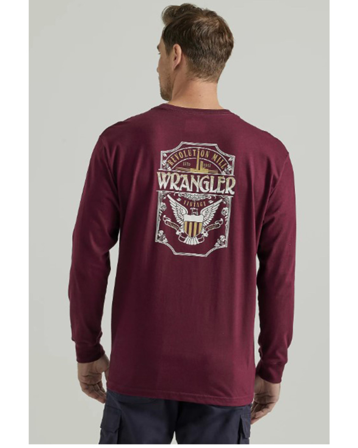 Wrangler Men's FR Eagle Long Sleeve Graphic T-Shirt
