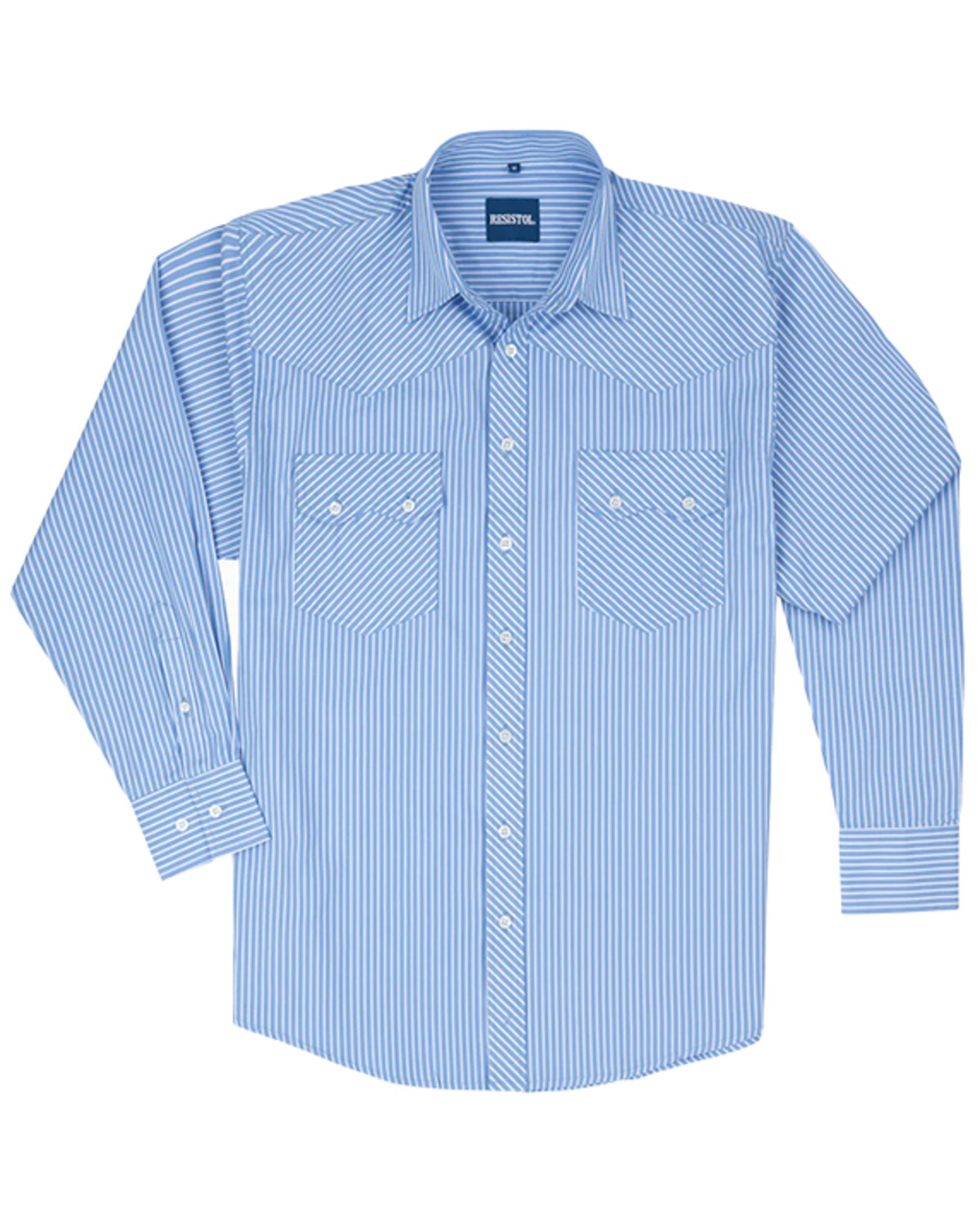 Resistol Men's Weston Striped Print Short Sleeve Button Down Western Shirt